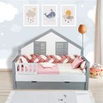 Tugu Home&baby Kadife ,pamuklu 6 Parça 90X190 cm Montessori Yatak,tek Kişilik Montessori Uyku Seti - 90 x 190 cm - Beyaz - Somon