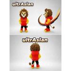 Tuğx Design Ultraslan Aslan Figür – Taraftar Koleksiyon Ürünü, Gs Sarı Kırmızı Aslan Maskot