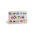 Tuiste İsimli Bebek Hediyesi Ahşap Montessori Oyuncak Puzzle, Çocuk Odası Dekoru, Doğum Günü Partisi Set 5