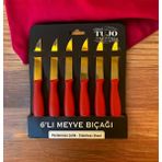 Tujo Knives 6 Lı Meyve Bıçağı - Kırmızı
