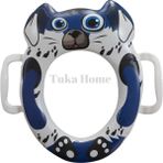 Tuka Home Koyu Lacivert Köpek Desenli Klozet Aparatı Bebek Lazımlık