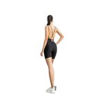 TÜKATO Kadın Siyah Kısa Sırt Dekolteli Çapraz Bant Askılı Toparlayıcı Yoga Pilates Tayt Spor Şort Tulum Siyah XL