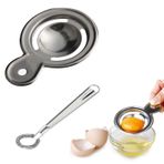 TUKNN Paslanmaz çelikten ayırıcı, yumurta ayırıcı, yumurta sarısı ayırıcı, protein ayırıcı, spiral çırpma teli, paslanmaz çelik, köpük çırpıcı, spiral süpürge, bulaşık makinesinde yıkanabilir, 2 adet