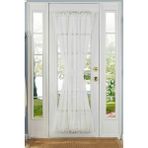 Tül Shop Briz Çubuklu Ultra Büzgülü Briz Gümüş Tül Perde Kapı&pencerelere Uygun 2 Kolay Takma Çubuğu - 50 x 200 cm - Kırık Beyaz