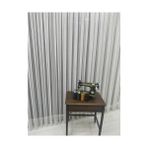 Tül Shop Çizgili Sade Spor 1-2 Seyrek Pileli Beyaz 190x250 cm Tül Perde