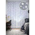 Tül Shop Yıldız Desenli 1-3 Sık Pileli Beyaz 250x250 cm Tül Perde