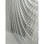 Tül Shop Yıldız Desenli 1-3 Sık Pileli Beyaz 330x250 cm Tül Perde