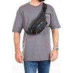 Tuldar Unisex Siyah Kumaş Usb Kulaklık Çıkışlı Crossbody Çapraz Omuz Göğüs Ve Bel Çantası tul360 - 0TB-Siyah