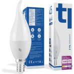 Tuled Redeem Plus C37A E14 Mum Ampul, Titreşimsiz, Göz Konforu, 610 Lümen, Beyazı, 5000 Kelvin - Kırık Beyaz - 40 - 50 W