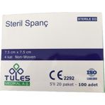 Tules Steril Gazlı Bez Spanç 7.5 x 7.5 CM 100 Adet