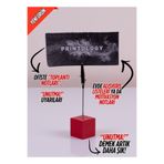 Tulparmekanik Metal Not Tutucu Metal Kıskaçlı Notluk Kırmızı Masaüstü Not Tutacağı