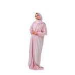 Tülteks Namaz Elbisesi - Tek Parça Lüks Fermuarlı Kolay Giyilebilen Şal Detaylı (pembe, 1)