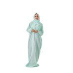 TULTEKS NAMAZ ELBİSESİ Uzun Kollu Maxi Abaya Elbise, Başörtüsü ile Birlikte, İşlemeli Detaylı, (MINT, 1)