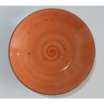 Tulu Porselen 22 cm 1 Adet Turuncu Renkli Yemek Tabağı