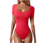 Tulum şort bayanlar için tulumlar Shortalls Shapewear vücut şekillendiriciler şort tek parça kadın, A-735 Kırmızı, M