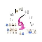 Tulumba Presi Kuş Gözü Çıt Çıt Rivet Çakma Düğme Kaplama Makinası (13 Kalıplı Büyük Set) (Pembe Presli Set)