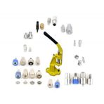 Tulumba Presi Kuş Gözü Çıt Çıt Rivet Çakma Düğme Kaplama Makinası (13 Kalıplı Büyük Set) (Sarı Presli Set)