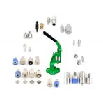 Tulumba Presi Kuş Gözü Çıt Çıt Rivet Çakma Düğme Kaplama Makinası (13 Kalıplı Büyük Set) (Yeşil Presli Set)