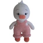 Tulumlu Sevimli Ördek Amigurumi Organik Oyuncak