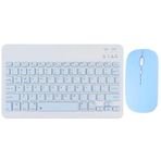 Tüm Cihazlara Uyumlu Kablosuz Bluetooth Klavye ve Mause Seti Tablet Telefon iPad Samsung Galaxy Honor Redmi Lenovo - Mavi