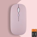 Tüm İpad Modelleri İle Uyumlu Pilli Sessiz Mouse Bluetooth Kablosuz Mouse Fare Pembe