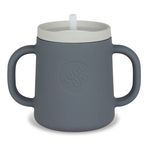 TUM TUM 3 bölmeli içecek bardağı, bebek bardağı - 250 ml, gri
