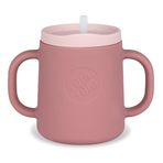 TUM TUM 3 bölmeli içecek bardağı, bebek bardağı - 250 ml, pembe