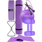 Tüm Vücut Fitnessı İçin İdeal Pilates Seti - Mindere, Dambıla Ve Daha Fazlasına Sahip Mor