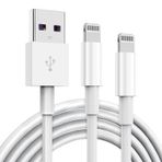 TUMABER 2'li Paket Apple MFi Sertifikalı iPhone Şarj Kablosu 6Ft, Apple Lightning - USB Kablosu Kablosu 6 Ayak, 2.4A Hızlı Şarj, iPhone 14/13/12/11/ X/XS/XR/8/7/6/SE Plus Pro Max Mini için Apple Telefon Uzun
