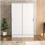 Tumblera Berceste Beyaz 2 Sürgü Kapaklı 8 Bölmeli Dolap Gardırop 120x48 cm