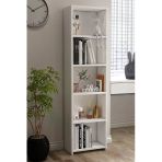 Tumblera Libro Kitaplık 5 Raflı Çok Amaçlı Düzenleyici Raf 160 cm Dekoratif Beyaz