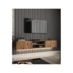 Tumblera Volar Pine Tv Ünitesi Işıklı Atlantik Çam 180 cm Modern