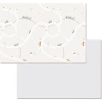 Tummymat Dwinguler Soft Trails & Mono - Çift Taraflı Premium Dolgulu Oyun Matı 210CMX140CMX1,3CM - Açık Bej - 210 x 140 cm