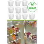 TUMU LIFE 10 Adet Buzdolabı Kapak Içi Düzenleyici Organizer | Buzdolabı Içi Düzenleyici Ve Banyo Organizeri