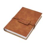 tumuarta Deckle Edge Suluboya Kağıt Günlük Eskiz Defteri, %100 Pamuk Vintage Deri Defter, 63,5 kg, 300 GSM, 24 Yaprak El Yapımı Günlüğü, Karışık Teknik Teknikler için, 7,5 x 5