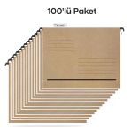 Tunakart Asd2003 Plastik Çubuklu Askılı Telli Dosya 100 Lü Paket