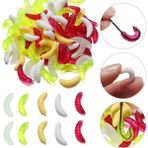 Tunalar Tarım 10 x 2.4 cm 5 Farklı Renk Yumuşak Silikon Kurtçuk Olta Balık Yemi - 2,4 cm