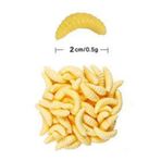 Tunasol Organik 10 x 2 cm Silikon Yumuşak Sarı Kurtçuk Suni Balık Olta Yemi