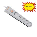 Tunçmatik Beşli Akım Korumalı Priz Anahtarlı, 1.5 Metre Kablolu 1050 Joule TSK6134, TSK6136 Beyaz