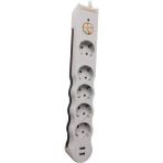 Tuncmatik Tunçmatik TSK5015 Powersurge Beyaz Beşli 2 Usb Girişli 1,5 metre Akım Korumalı Priz