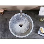 Tundra Gri Cilalı Mermer Çanak Lavabo Tms04