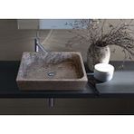 Tundra Gri Honlu Mermer Dikdörtgen Lavabo Ntrvs14