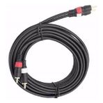 TUNEX ZK-705/10 2 RCA Erkek + 2 RCA Erkek Siyah 10 Metre Kablo