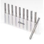 Tungsten Karbür Pcb Kesme Cnc Freze Ahşap İşleme 3.0Mm 10 Adet