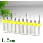 Tungsten Karbür Uçlu Freze Pcb Mikro/mini Matkap Uç 1,2mm x 10 Lu Set - Altın