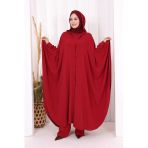 Tunik, Pantolon Ve Abaya Üçlü Takım 8663 Bordo