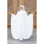 Tunik, Pantolon Ve Abaya Üçlü Takım 8663 Ekru