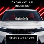 Tuning Modifiye On Cam Yazisi - Araba Motosikler Atv Kamyon Kamyonet Cam Uyumlu Sticker Etiket
