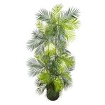 Tunira Home - Areka Yapay Ağaç, 6 Gövde 6 Baş, 185 cm, Bambu Gövde, Metal Saksılı