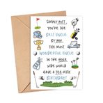 TunlaStore Amca için Golf Doğum Günü Kartı - Simply Putt You Are The Best Amca Kartı - Amca Doğum Günü Kartı - Golf Doğum Günü Kartı - Spor Aşığı Hediye Kartı - Babalar Günü Kartı - Golfçü İçin Doğum Günü Hediyesi